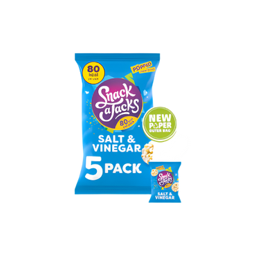 Snack a Jacks Salt & Vinegar Multipack – 5 Pack Rice Cake Snacks